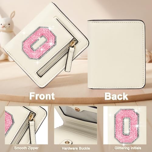 Image of Birthday Gifts for Teen Girl Kids Wallet Girl Wallets Small Initial Rfid Wallet Teen Girls Gift Preppy Stuff for Girls Beige O