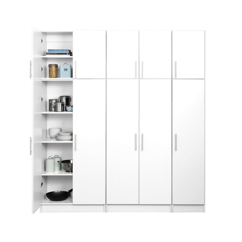 Pemberly Row Transitional 6 Piece 80" Garage Storage Set C in White