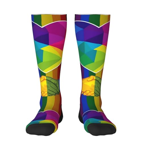 Nruairly Lgbt Rainbow Gay Pride Flag Handshake Love Pride