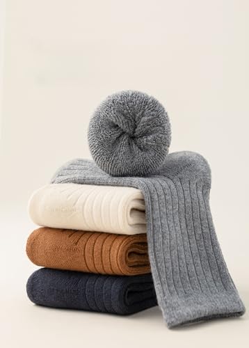 Baby Socks -4 Pairs Toddler Thick Winter Infant Kids Warm Cotton Crew Socks4