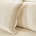 Madison Park Daybed Cover Set Damask Quilted Cover for Daybeds, All Season, Pre-washed Cotton-Filled Coastal Bedding with Scallop Edge, Shams, Bedskirt, Décor Pillows, Tuscany, Cream, 39