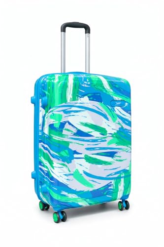 Image of Skybags Printed Set of 3 (Cabin + Medium+Large) Hard Luggage (55+65+75 cm) | Polypropylene Luggage Trolley with 8 Spinner Wheels|5 Years International Warranty|Unisex (Blue)