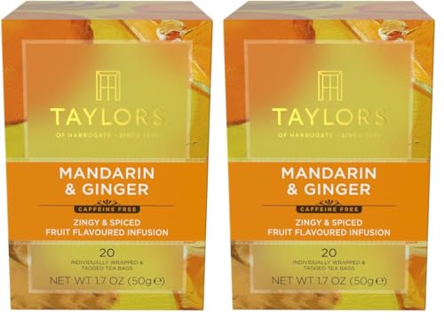 Image of Taylors of Harrogate Mandarin & Ginger Infusion, 20 Teabags (Pack of 2)