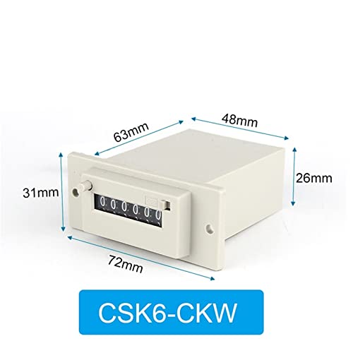 Contador electromagnético CSK 6-CKW DC24V抗干扰脉冲计数器带手动锁定功能 4