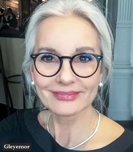 Image of Gleyemor Blue Light Glasses for Men Women, Vintage Round Frame Eyeglasses