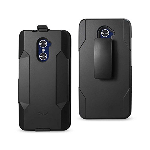 Reiko Wireless Hybrid Heavy Duty Holster Combo Case for Zte Grand X Max 2/Z988 - Black
