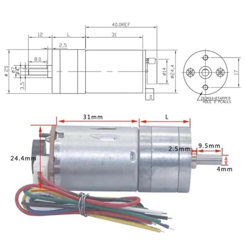 Micro-moteur électrique 370 CC couple élevé à engrenages durables