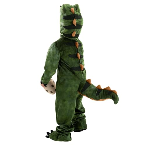 Spooktacular Creations Halloween Realistic T-rex Costume Outfit Dinosaur Jumpsuit with Egg for Kids Toddler Dress-up Party3