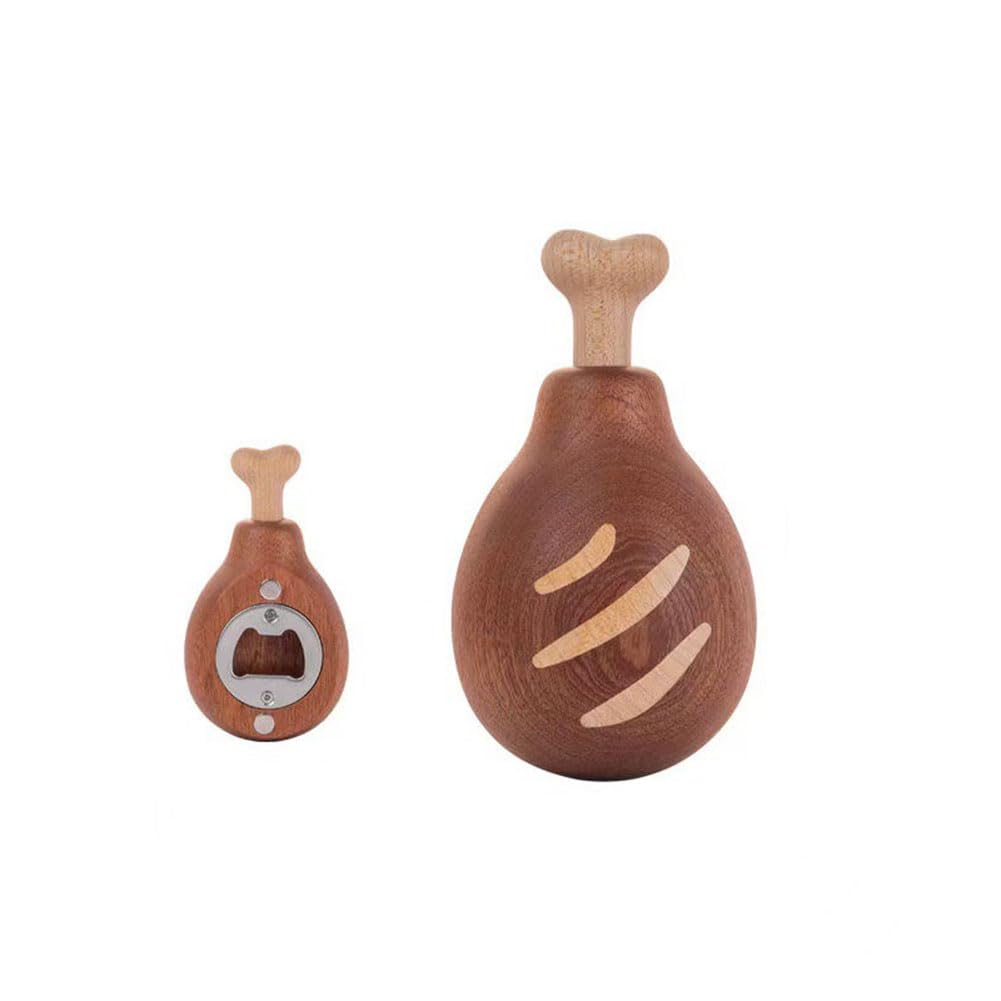 Décapsuleur en bois aimanté : ouvre bouteille frigo original
