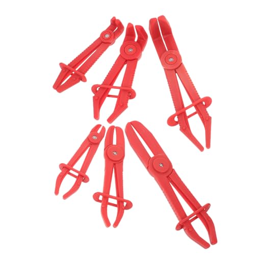 Cabilock Automotive Hose Clamp Pliers 6pcs Set Straight Angled Pliers Easy to Use for Diyers Mechanics