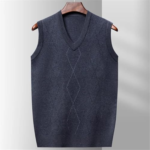 Men Clothes Winter Daily Casual Vest Pullover V-Neck Collar Sleeveless Knitted Sweater Men3