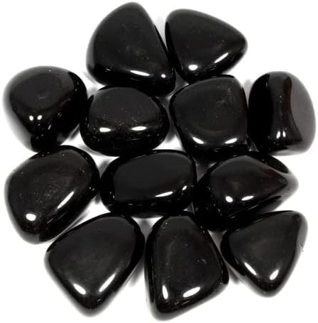 Miniatura 2 de Pachamama Essentials Piedra curativa de obsidiana negra, piedra curativa de cristal, 0.787-0.984 in (10)