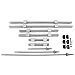 Happybuy Linear Rail, Ballscrew x 3, RM1605-350mm 650mm 1050mm x 2 Linear Rail Support, 12 CNC Kit Linear Shaft Optical Axis