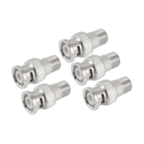 uxcell 5 Pcs F-Type Female to BNC Male Coax Connector Adapter for RG6 RG59