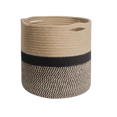 Corbeille à plantes en corde de coton faite à la main, 30 cm, pour pot de fleurs, linge et décoration d'intérieur, panier de rangement tissé pour plantes d'intérieur