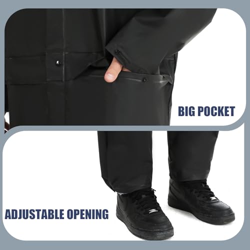 Ultra-Lite Rain Suit for Men Women Durable Protective Rainwear Waterproof Rain Coat Rain Gear for Farming, Hiking - Image 4