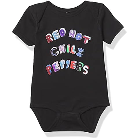 Red Hot Chili Peppers Unisex-Baby Official Cartoon Onesie, Black, 12 Months Cover
