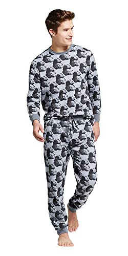 Star Wars Stormtooper Men's 2-Piece Pajama Sleep Set, XX-Large Grey