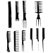 10x/set Styling Pettine Casa Salone Barbiere Negozio Largo Dente Pettine Kit Donne Uomini Hairstyle Strumento di Bellezza immagine