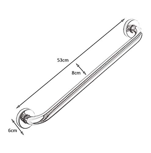 Barre d'appui murale en acier durable pour baignoire PMR 53cm - 3