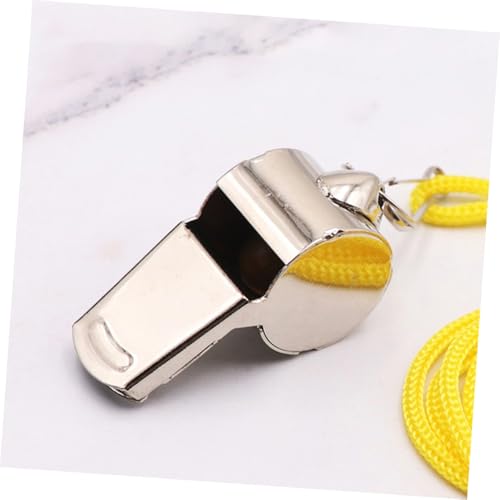 12 silbatos de acero inoxidable con cordón para deportes miniatura 7