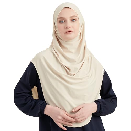 Modefa Turkish Islamic Practical Easy Simple Instant Ready Long One Piece Amira Hijab Scarf