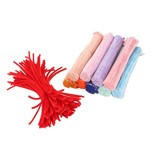 Chenille Stems Art Supplies for Craft Projects, 1000PCS Multicolor Bendable Wax Yarn Sticks Thick Fuzzy Wire Sticks for Home Decoration