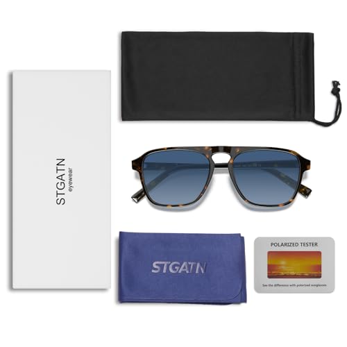 Image of STGATN Polarized Square Sunglasses for Men UV Protection Shades Classic Driving Glasses ST3475