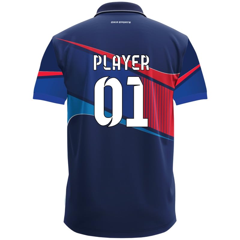 Dika Sports Custom Team Jersey Cricket t-Shirt with Logo Local Cricket Team Jersey Football Jersey for Men | 2 Year to 5XL Multicolour 2