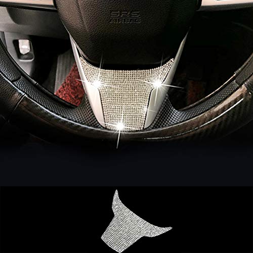TopDall Steering Wheel Ignition Bling Crystal Accessory Interior Sticker for Honda Civic