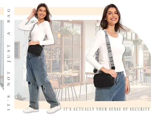 Crossbody Purse for Women with Adjustable Wide Guitar Strap, Small Vegan Leather Cross Body Camera Shoulder Bags2