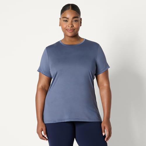 Image of Amazon Essentials Women's Active Quick Dry Tech Stretch Short-Sleeve Crewneck T-Shirt, Multipacks