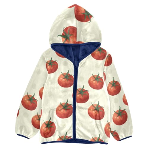 Ripe Tomato Girls Fleece Jacket Girls Fall Jacket Girls Zip Up Hoodie Girls Sherpa Jacket 2-10T