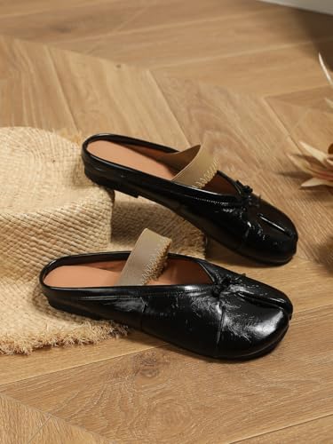 Geerta Tabi Shoes Split Toes Mules Women Cute Y2K Retro Trendy Non Slip Backless Slip on Wide Round Toes Dress Slippers Comfort Wear Shoes House Indoor Outdoor Vacation3