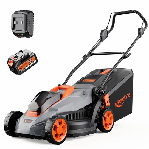 Electric Lawn Mower, 20V 13' Cordless Lawn Mower for Small Yard, Push Mower with 5 Height...
