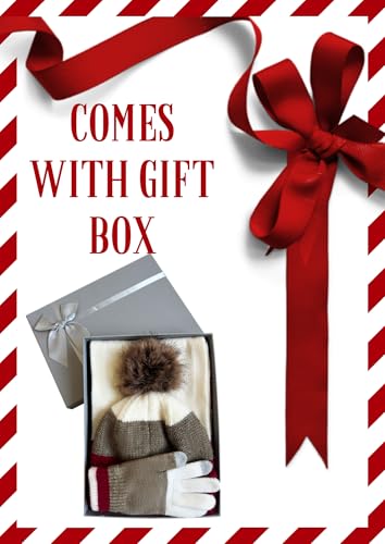 PFLife: Hat Scarf Gloves Set Kids, With Gift Box, Winter Gift Set for Girls and Boys, Warm Thermal Knitted Beanie Cap4