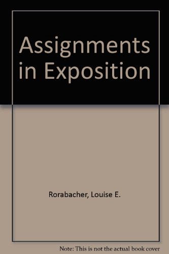 Assignments in Exposition B000UQJN1G Book Cover