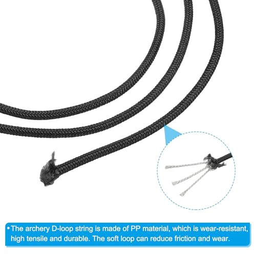 PATIKIL Archery D Loop Rope Bow D Loop String Release Material Nock Wire Nocking Loop Buckle for Compound Bowstring - Image 5