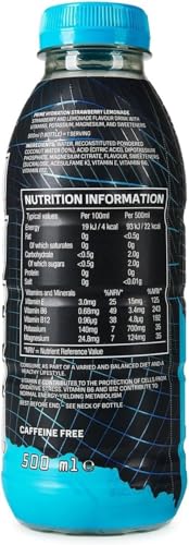 Image of PRIME Hydration Energy Drink, X Logo Strawberry Lemonade Limited Edition Hydration Drink 500ml (Product Of UK) From DECADENT