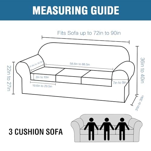 image for H.VERSAILTEX Modern Velvet Plush 4 Piece High Stretch Sofa Slipcover S