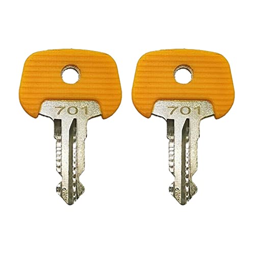 BODYA 2 Stück Ersatz-Zündschlüssel 701 gelber Schlüssel für Jungheinrich Gabelstapler Ameisen Stapelwagen Komatsu 28520480 Cover