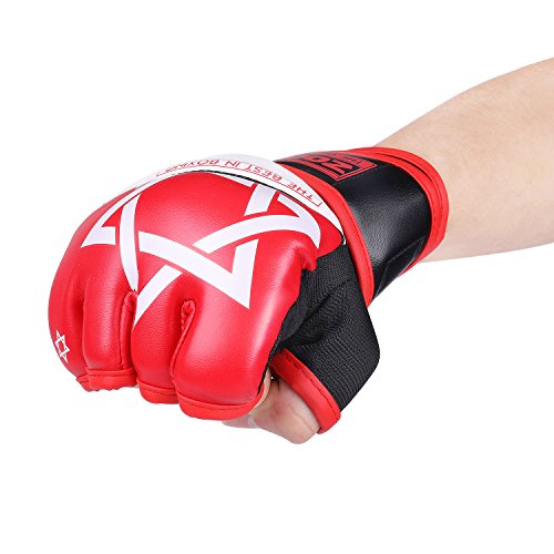 image for Flexzion MMA Grappling Gloves - Muay Thai Training Punching Bag Mitts 