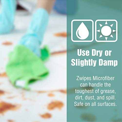 Zwipes Professional Microfiber Cleaning Cloth Towels, Premium Cleaning Supplies For Car Wash, Window Cleaner, Shop Towels, Counter Tops, Offices And More, 16X16 Inch Towel Set, 12-Pack, Red (H1-726) #TOP6