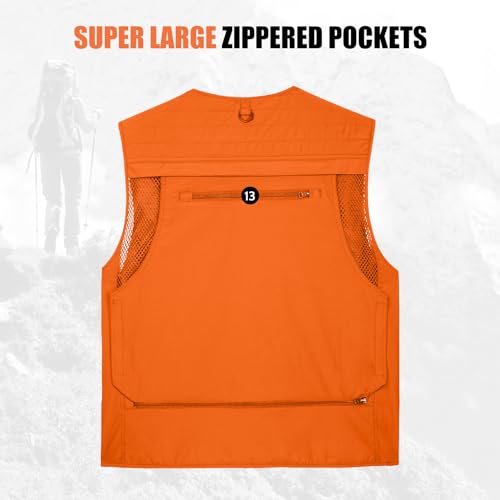AOTORR Mens Outdoor Work Safari Cargo Photo Travel Fishing Vests for Men with Multi-pockets4