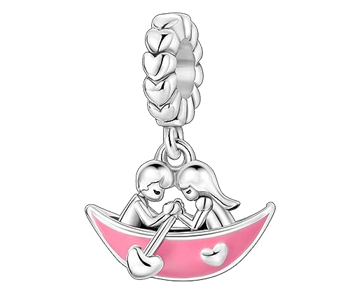 Amore coppia di innamorati barca a vela marina – Charm argento 925 braccialetto ciondolo accessorio regalo argento sterling