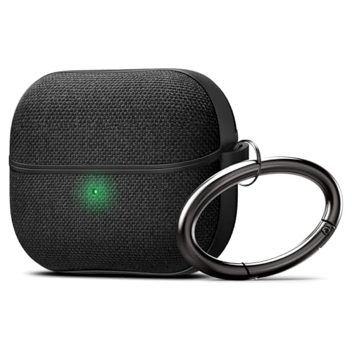 Spigen Galaxy Buds Pro 3 / 3 �P�[�X �J�o�[ �i�C�����t�@�u���b�N ���C�����X�[�d �Ή� �J���r�i �����O ����~�߃t�B���� �t�� �Ռ� �z�� �y�� �L�Y�h�~ �ϏՌ� �A�[�o���E�t�B�b�g ACS08333 (�u���b�N)