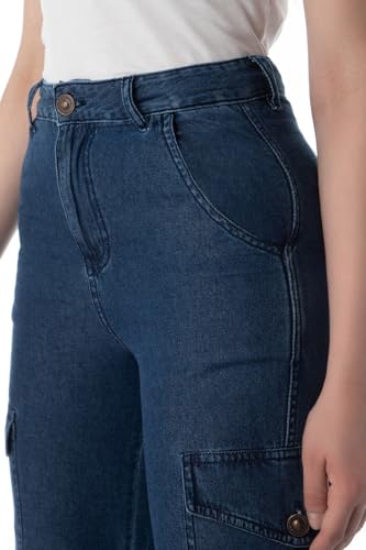 Image of INKD Women's Cargo Pocket Jogger - High-Rise | 100% Cotton | Jeans for Women
