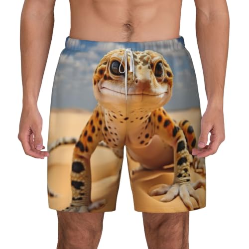 Short de bain homme respirant motif léopard - Idéal pour la plage et activités de plein air