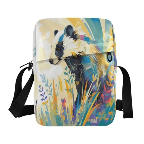 Geometric Art Simple Animal cute messenger bag Small Crossbody Bag Women Casual Everyday Purse Adjustable Strap for Shopping outdoor sports