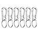 Schlüsselanhänger mit Schlüsselring 6 Stück Karabiner Metall Karabinerhaken mit Abnehmbare Schlüsselring Schlüsselhalter Unisex für Autoschlüssel Familienschlüssel Hängende Spielzeuge DIY Zubehör
